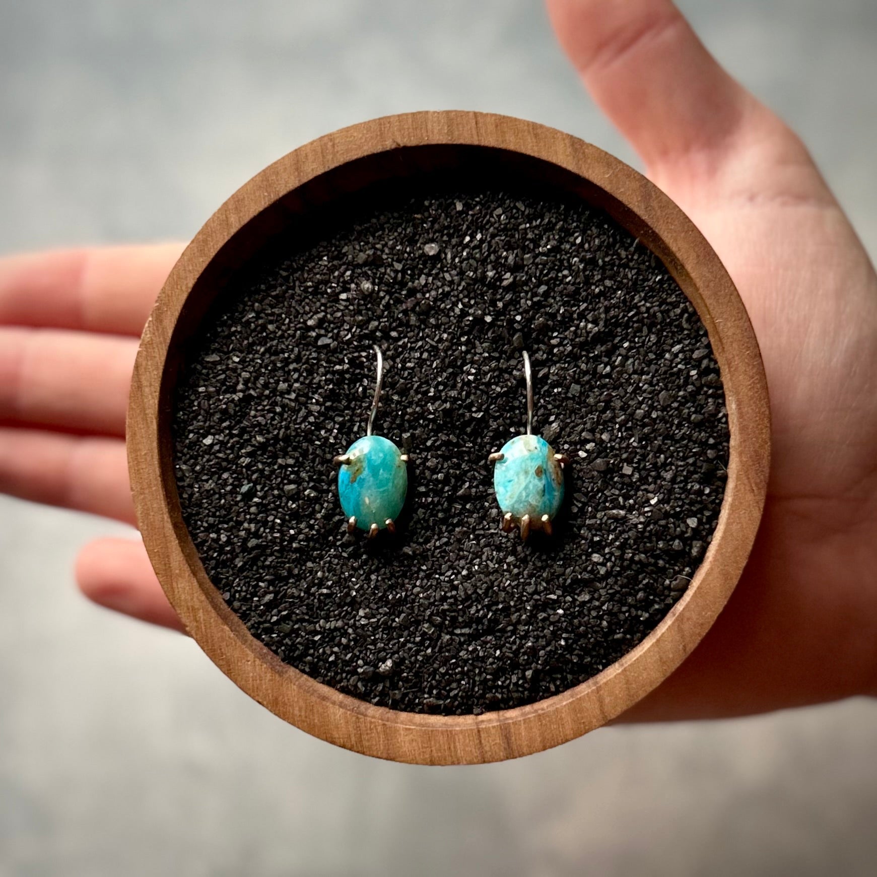 Eve Earring: Peruvian Opal - Three Flames Silverworks