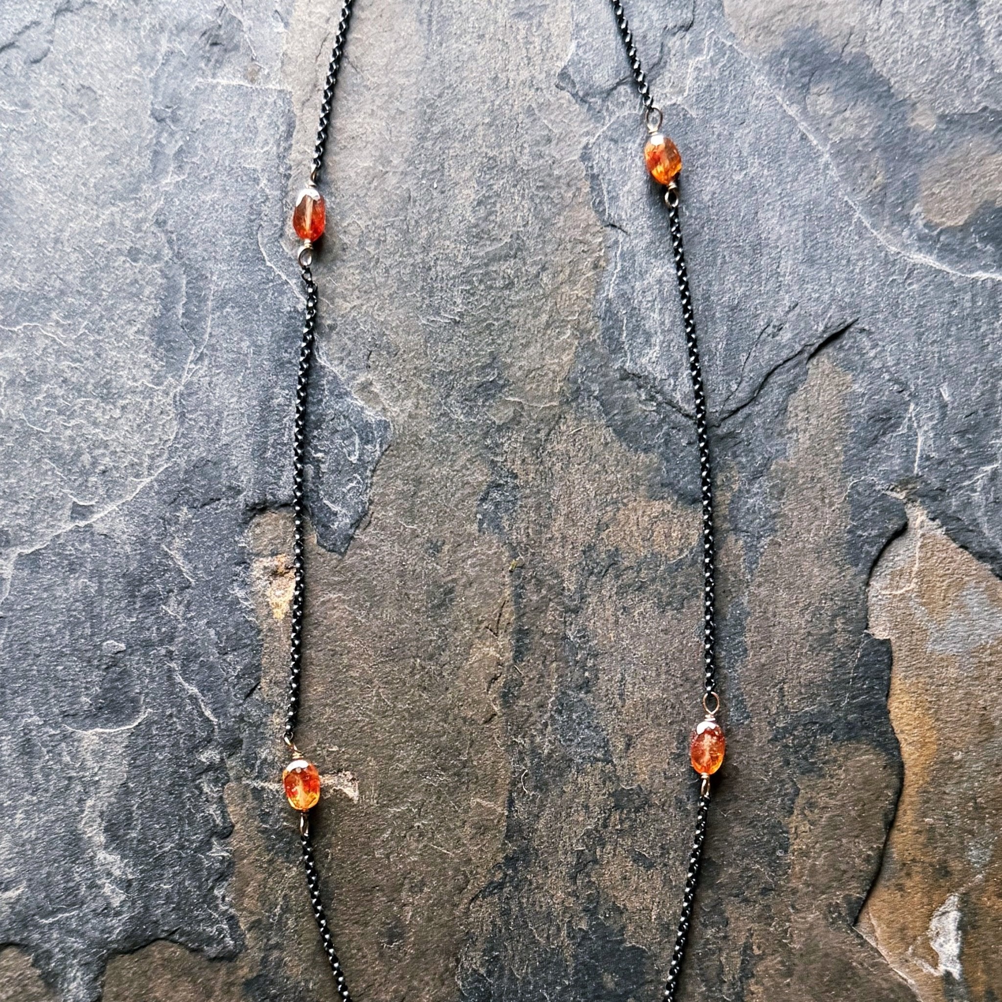 Station Chain with Spinel - Three Flames Silverworks