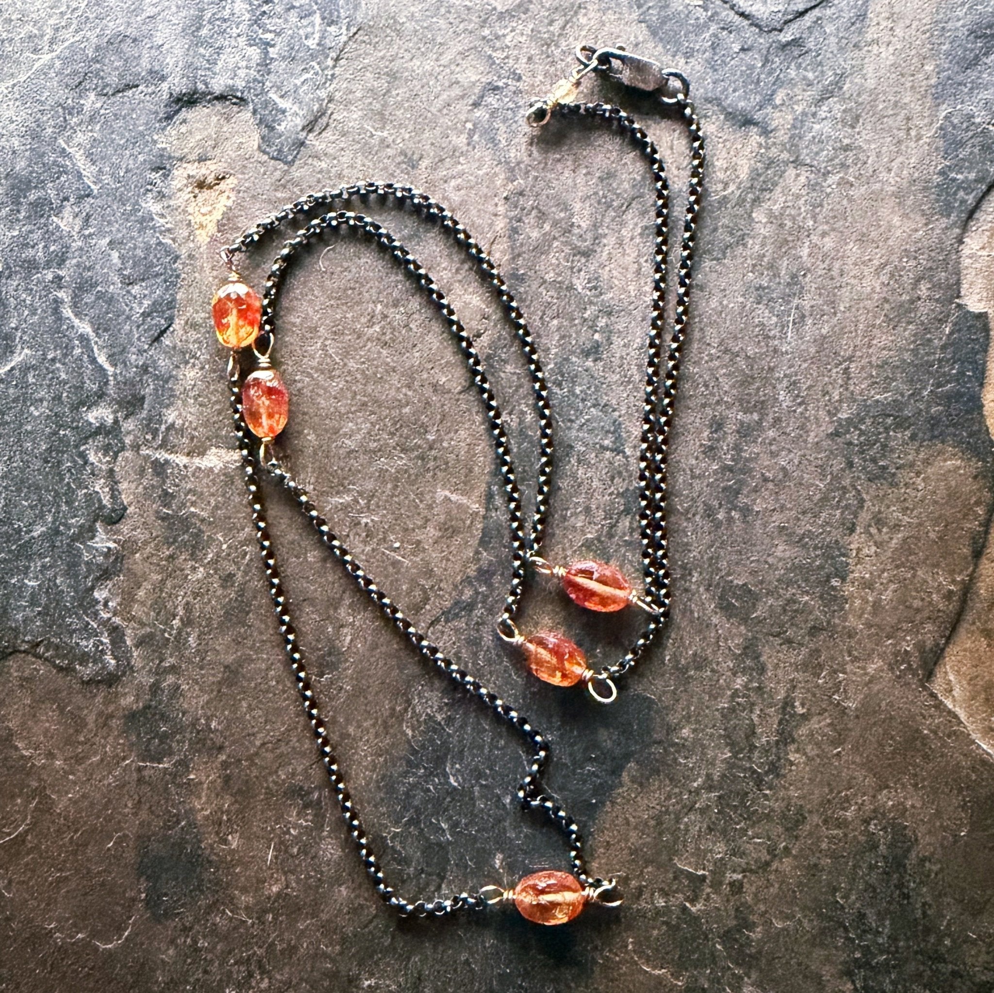 Station Chain with Spinel - Three Flames Silverworks