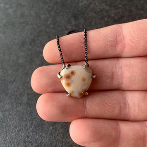Moira Shield Necklace: Ocean Jasper