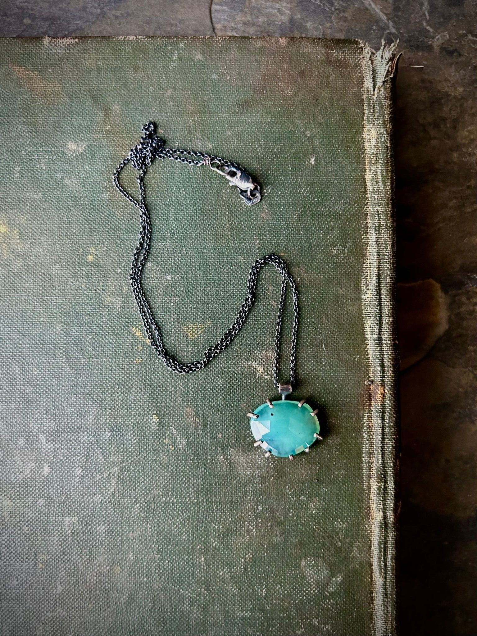 Theia Gemstone Necklace: Aquaprase