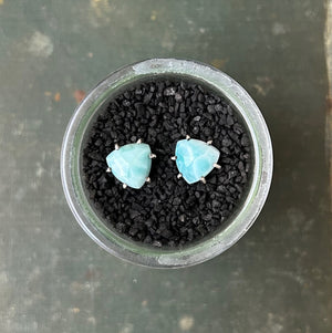 Moira Stud: Larimar in Sterling