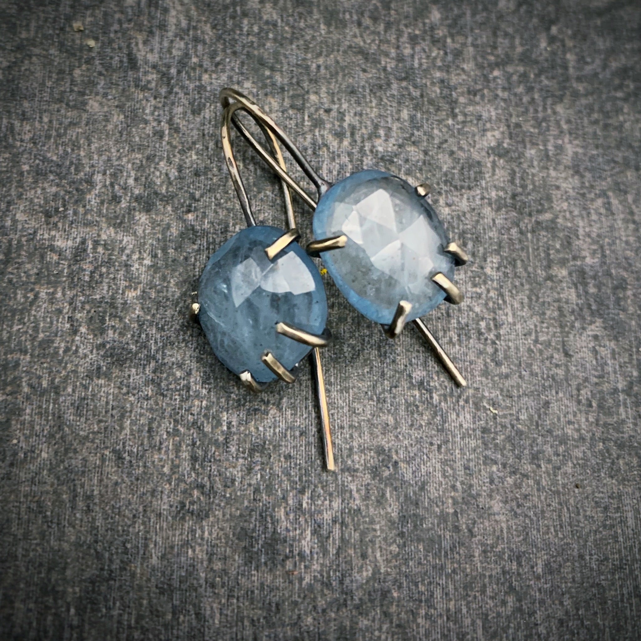 Eve Earring: Aquamarine - Three Flames Silverworks