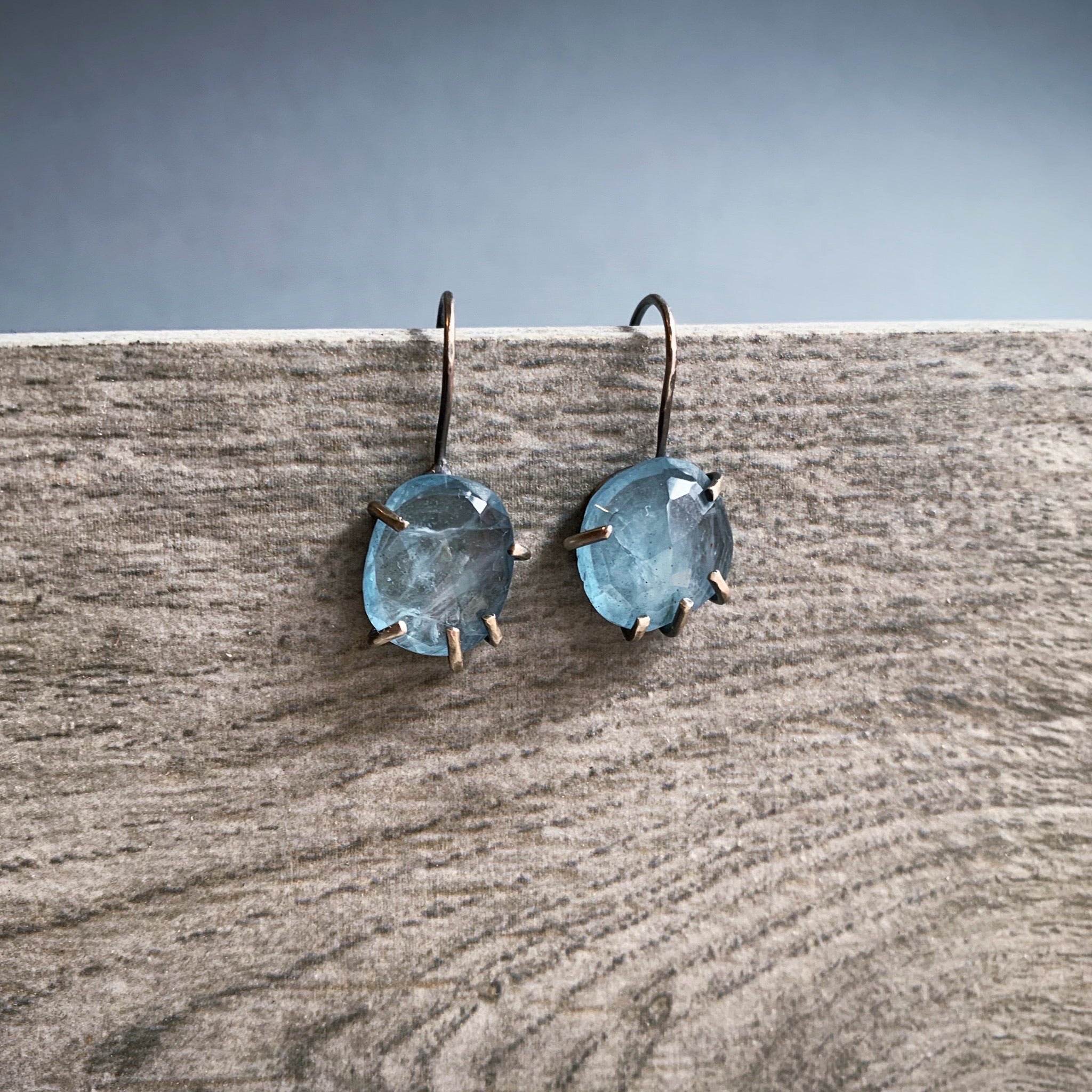 Eve Earring: Aquamarine - Three Flames Silverworks