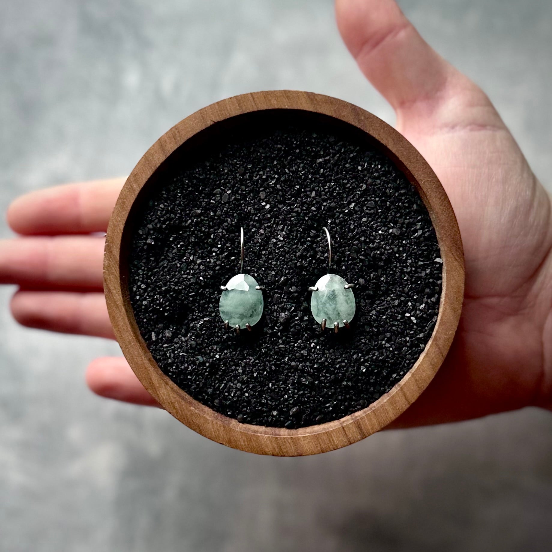 Eve Earring: Aquamarine - Three Flames Silverworks