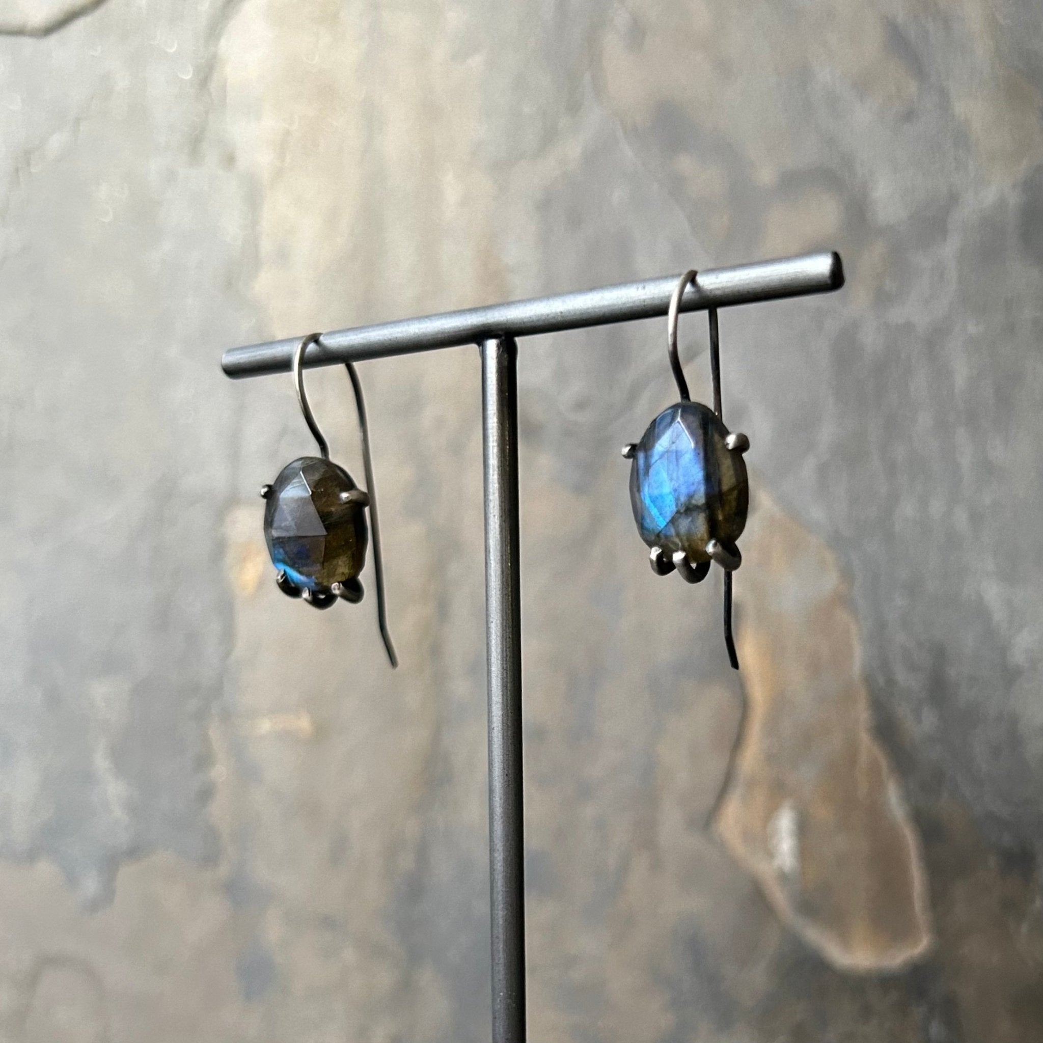 Eve Earring: Labradorite - Three Flames Silverworks