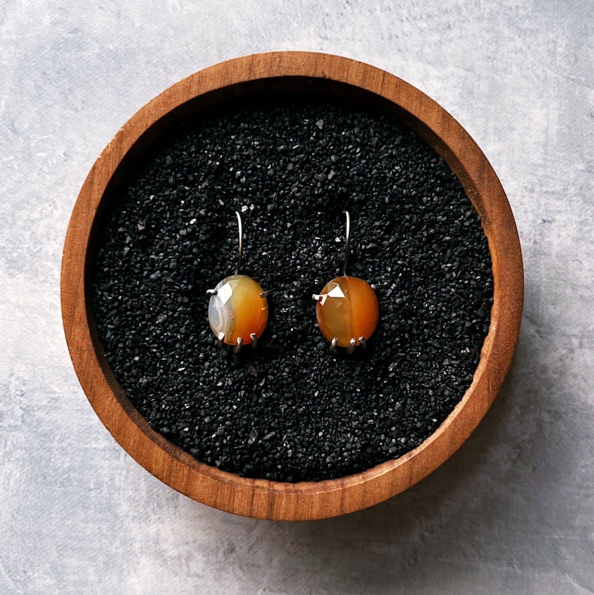 Eve Earring: Montana Agate - Three Flames Silverworks