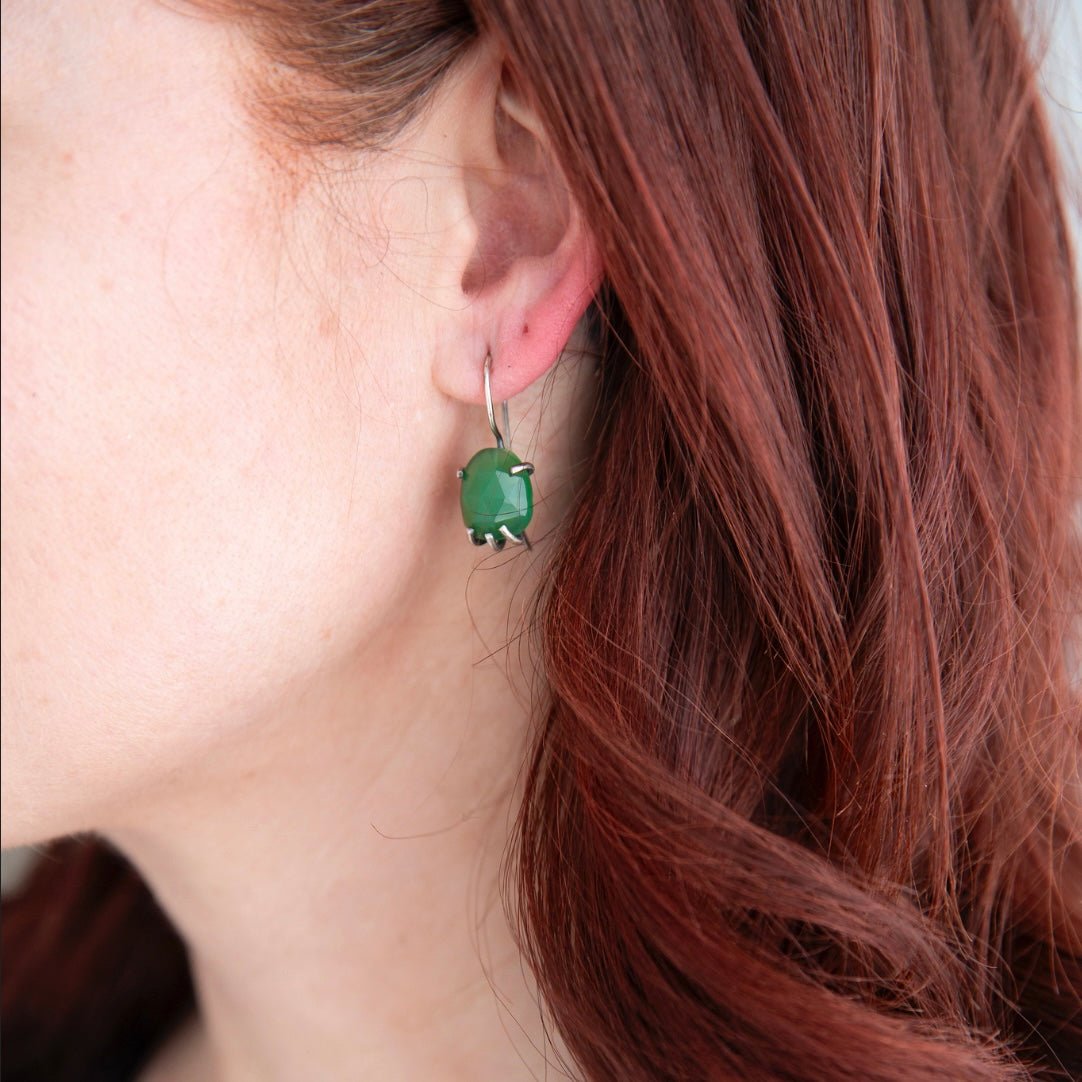 Eve Earring: Montana Agate - Three Flames Silverworks