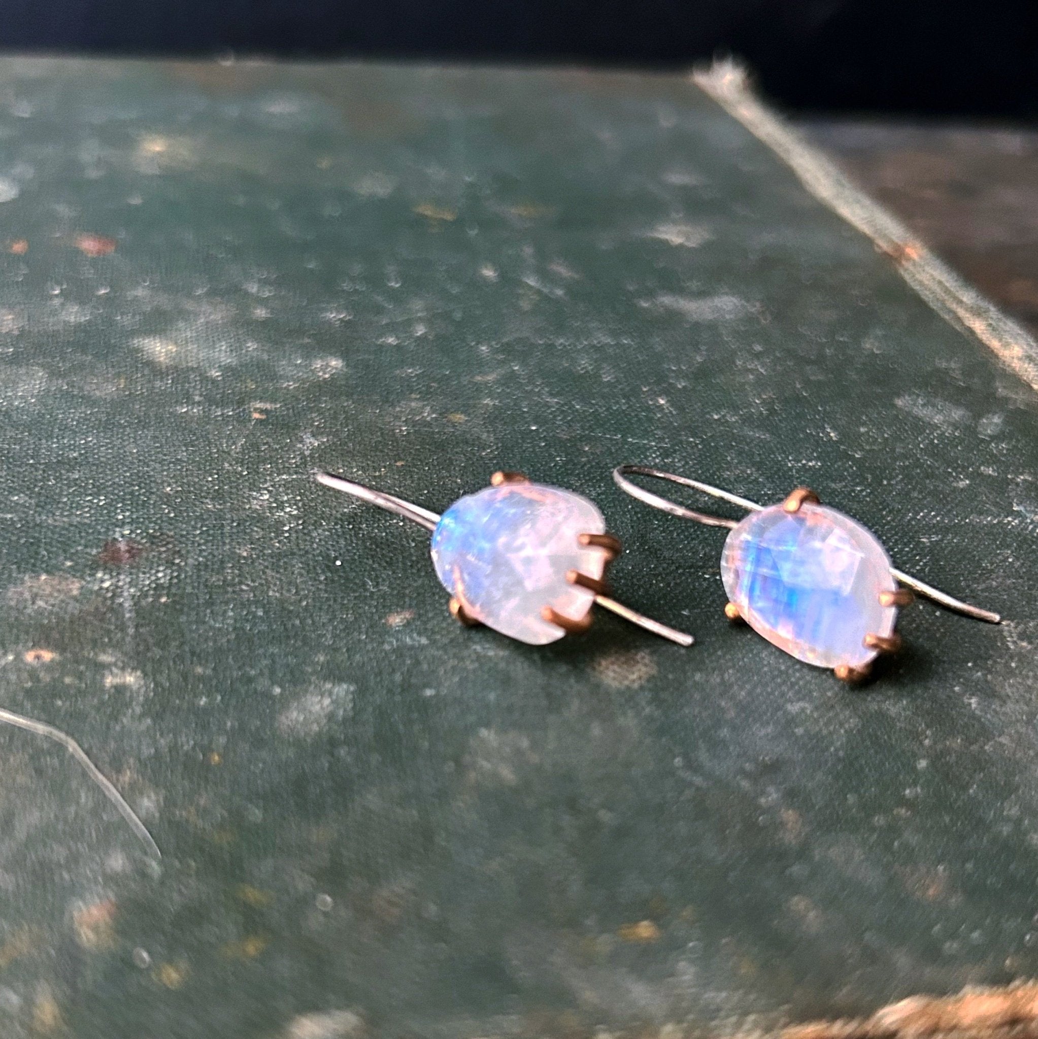 Eve Earring: Moonstone - Three Flames Silverworks