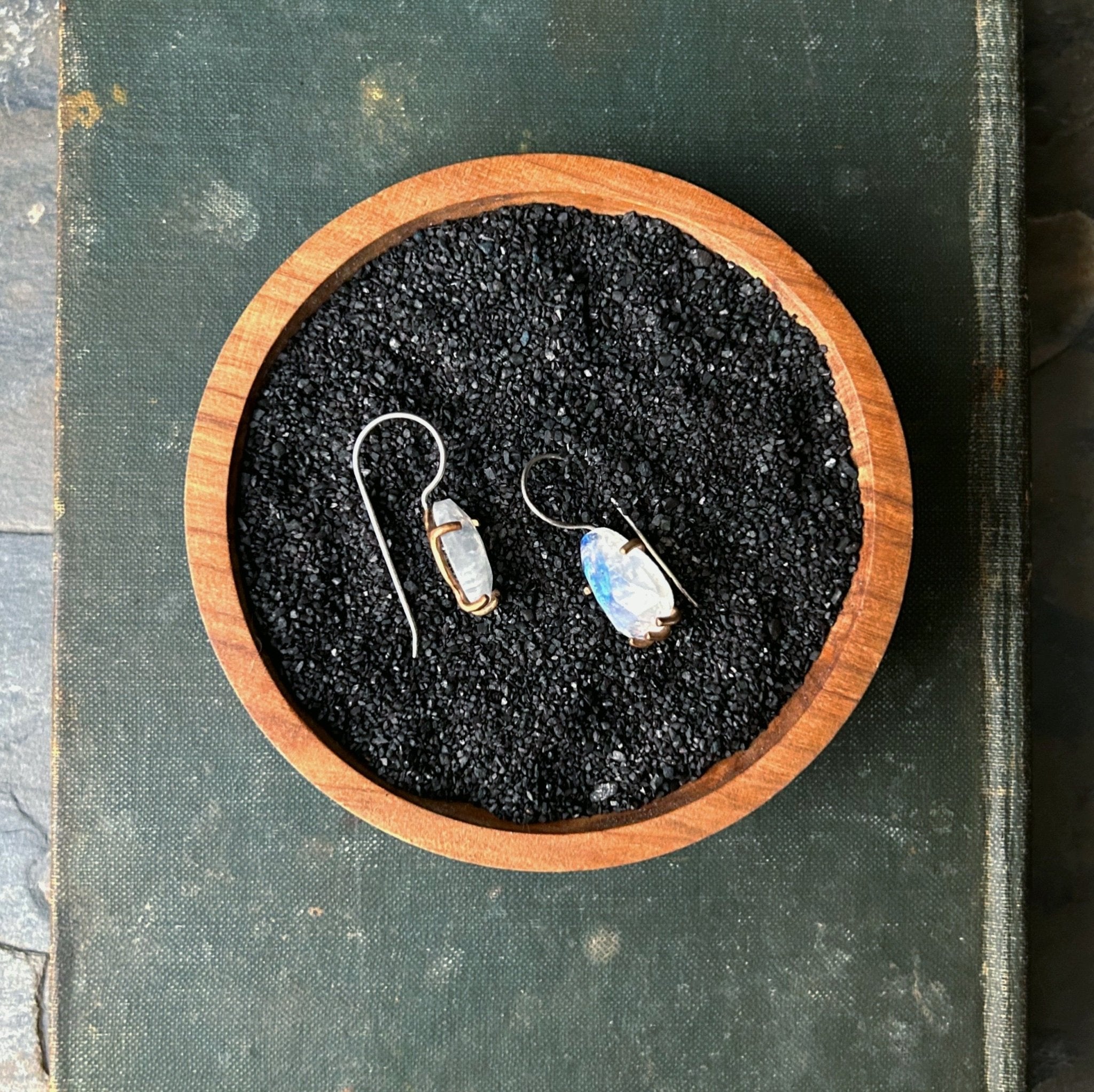 Eve Earring: Moonstone - Three Flames Silverworks