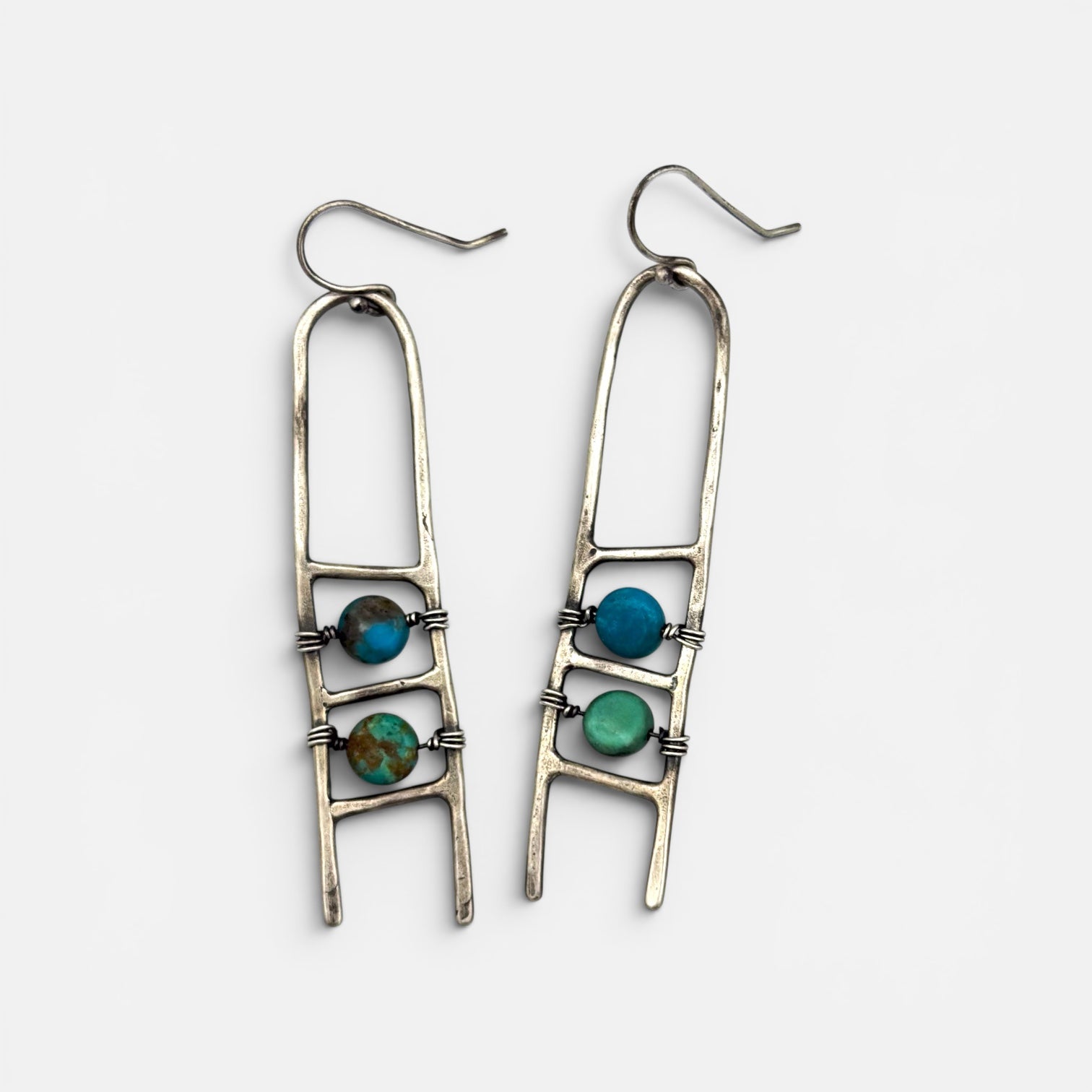 Fish Ladder Earrings - Turquoise