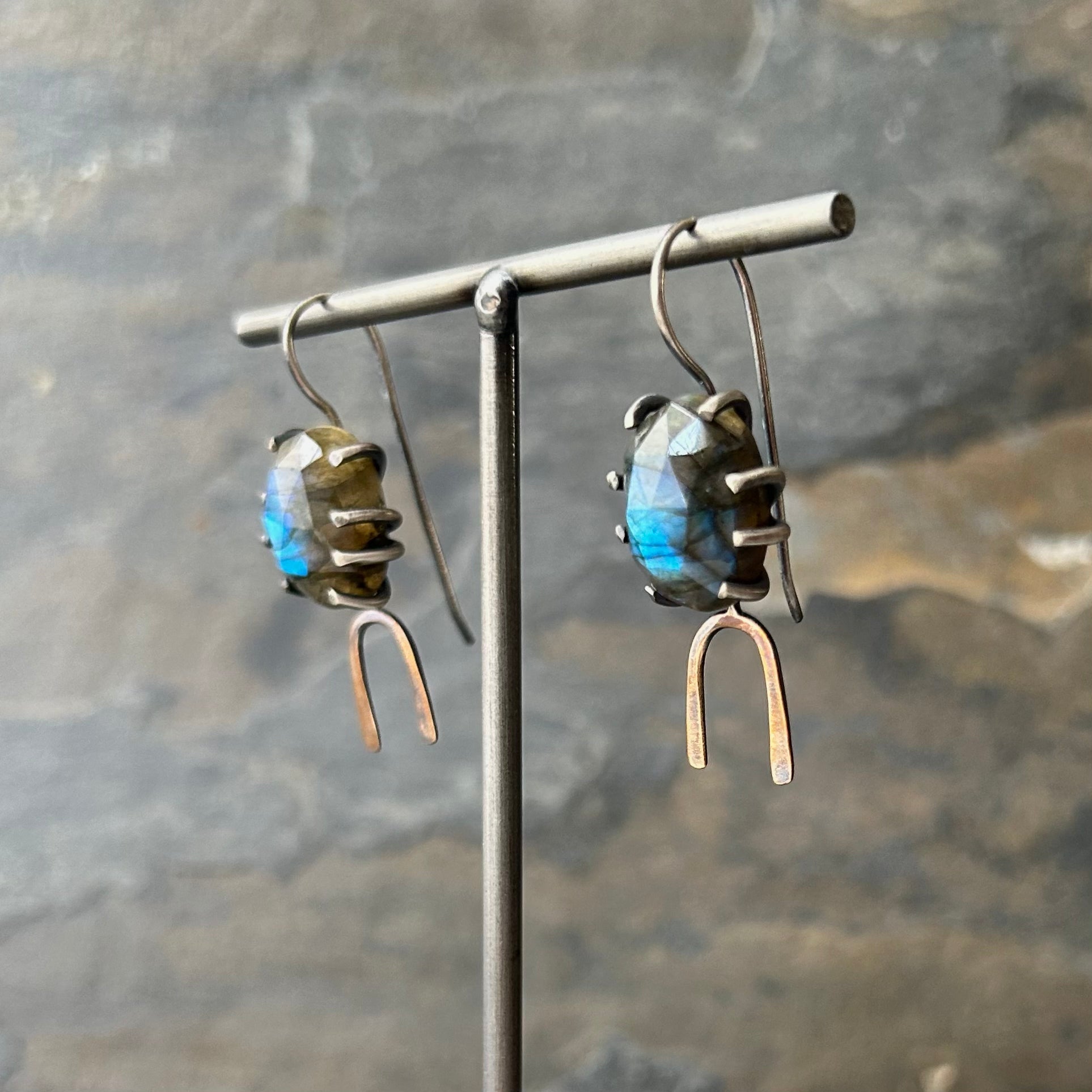 IO Earring: Labradorite - Three Flames Silverworks