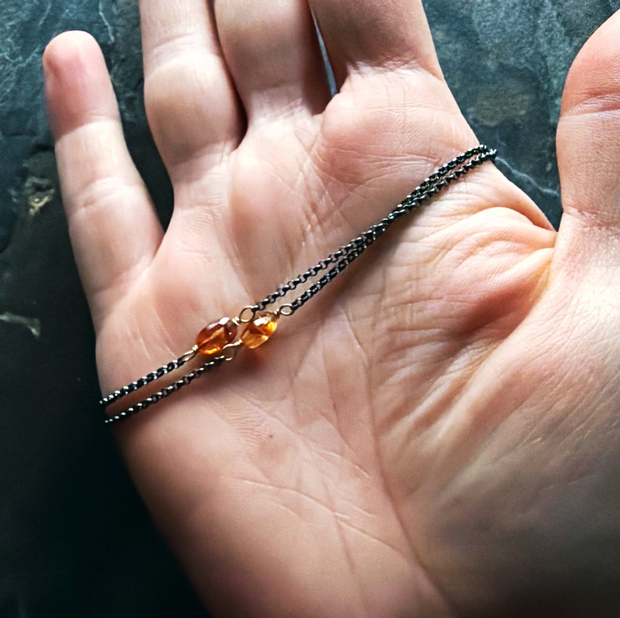 Station Chain with Spinel - Three Flames Silverworks