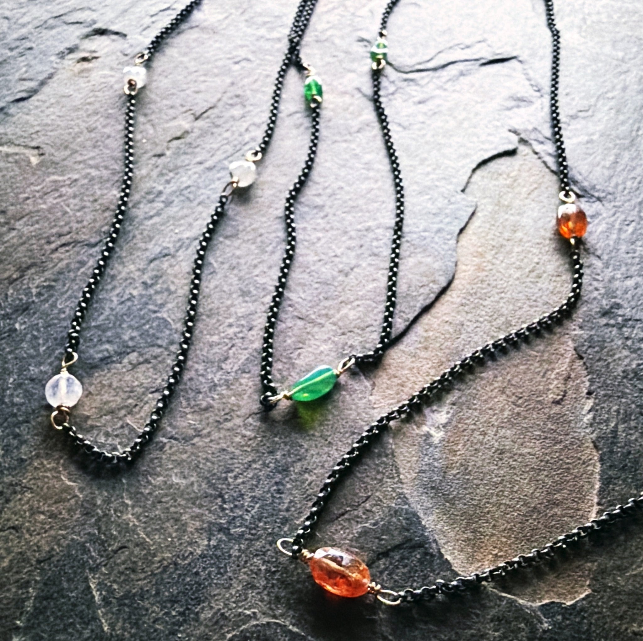 Station Chain with Spinel - Three Flames Silverworks