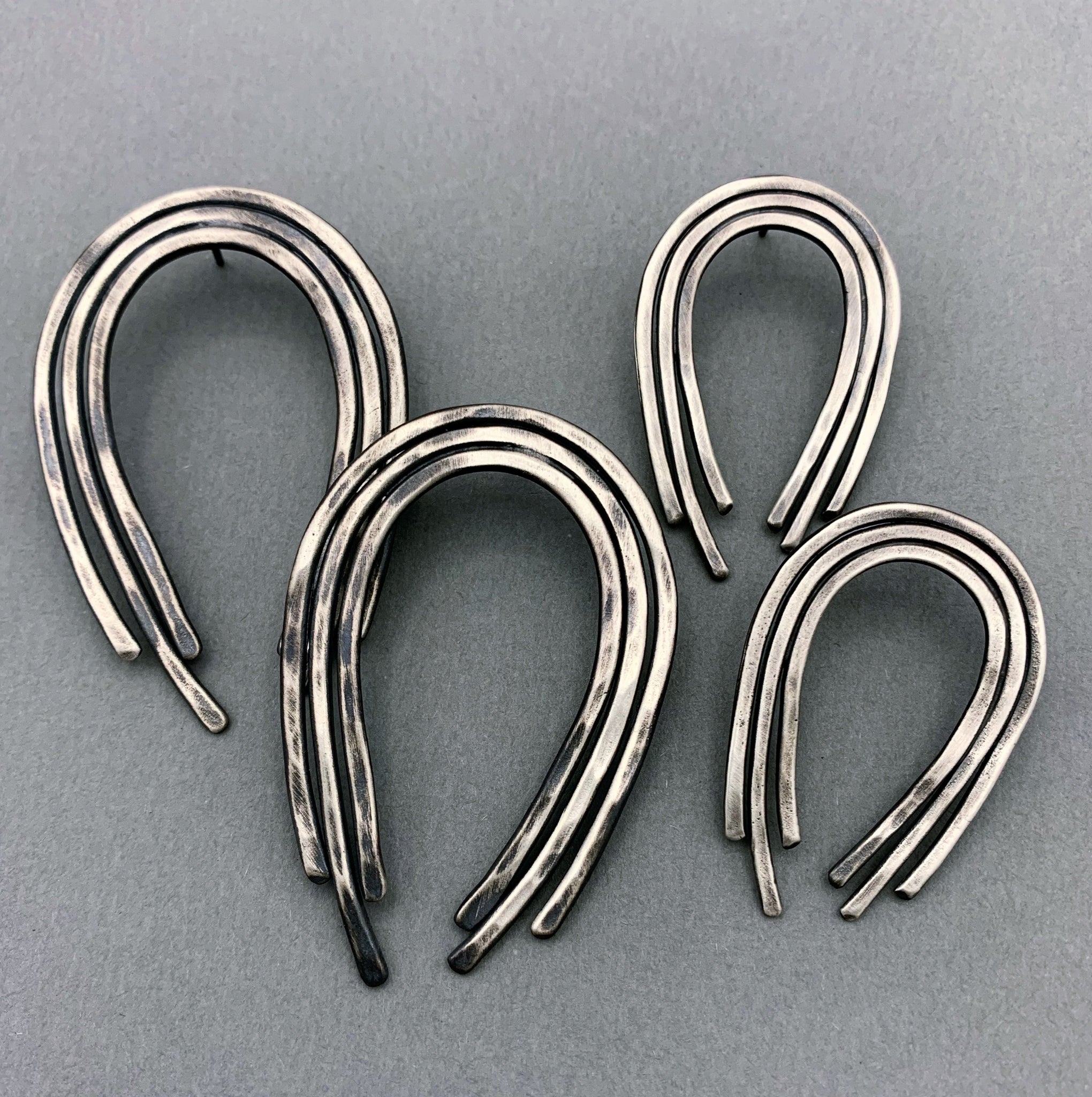 Valkyrie Earrings in Silver