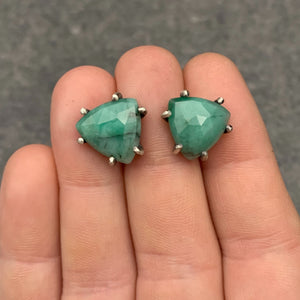 Moira Gemstone Studs: Emerald