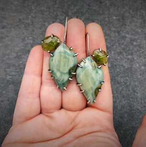 Theia Earring: Royal Imperial Jasper with Vesuvianite