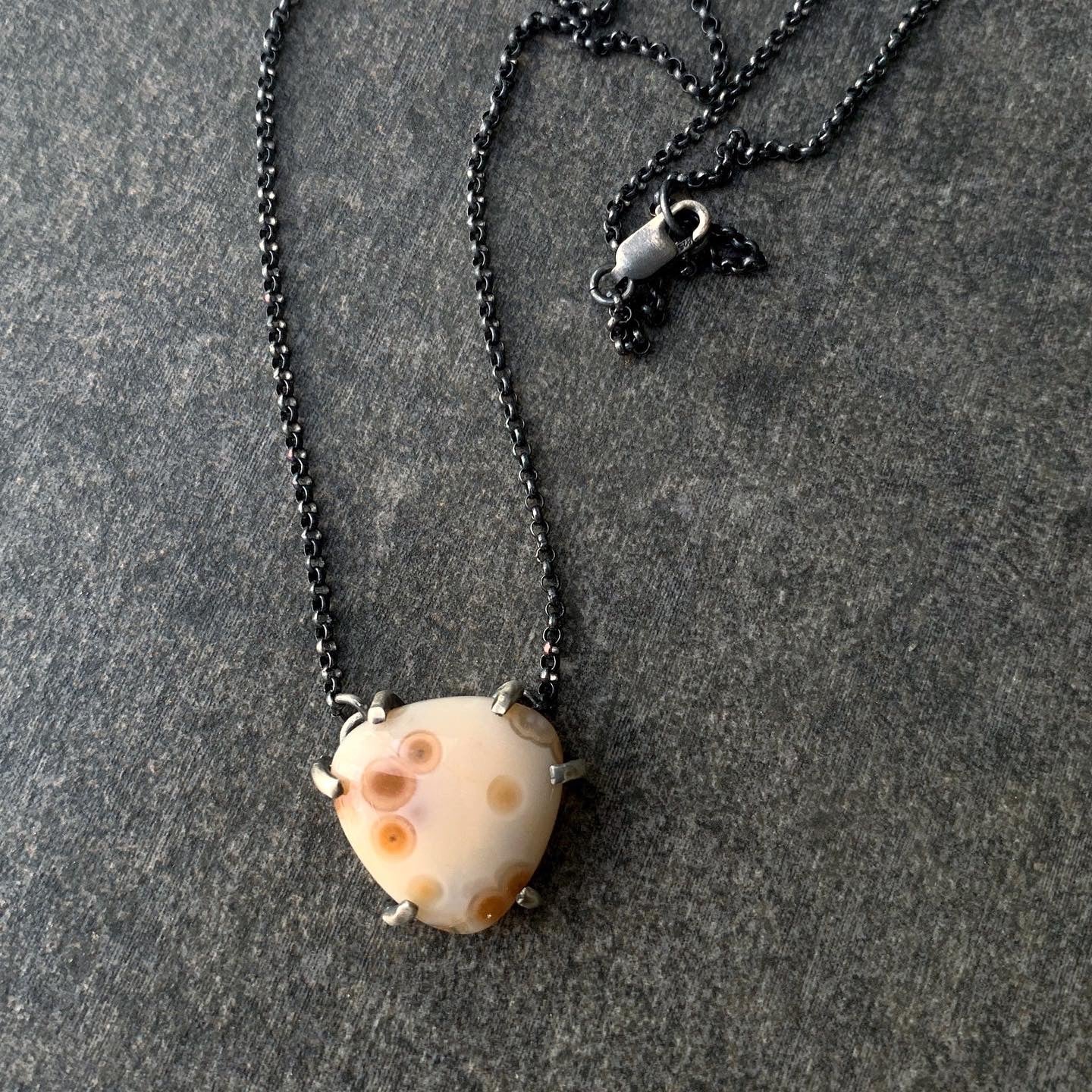 Moira Shield Necklace: Ocean Jasper