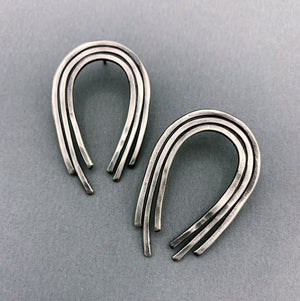 Valkyrie Earrings in Silver